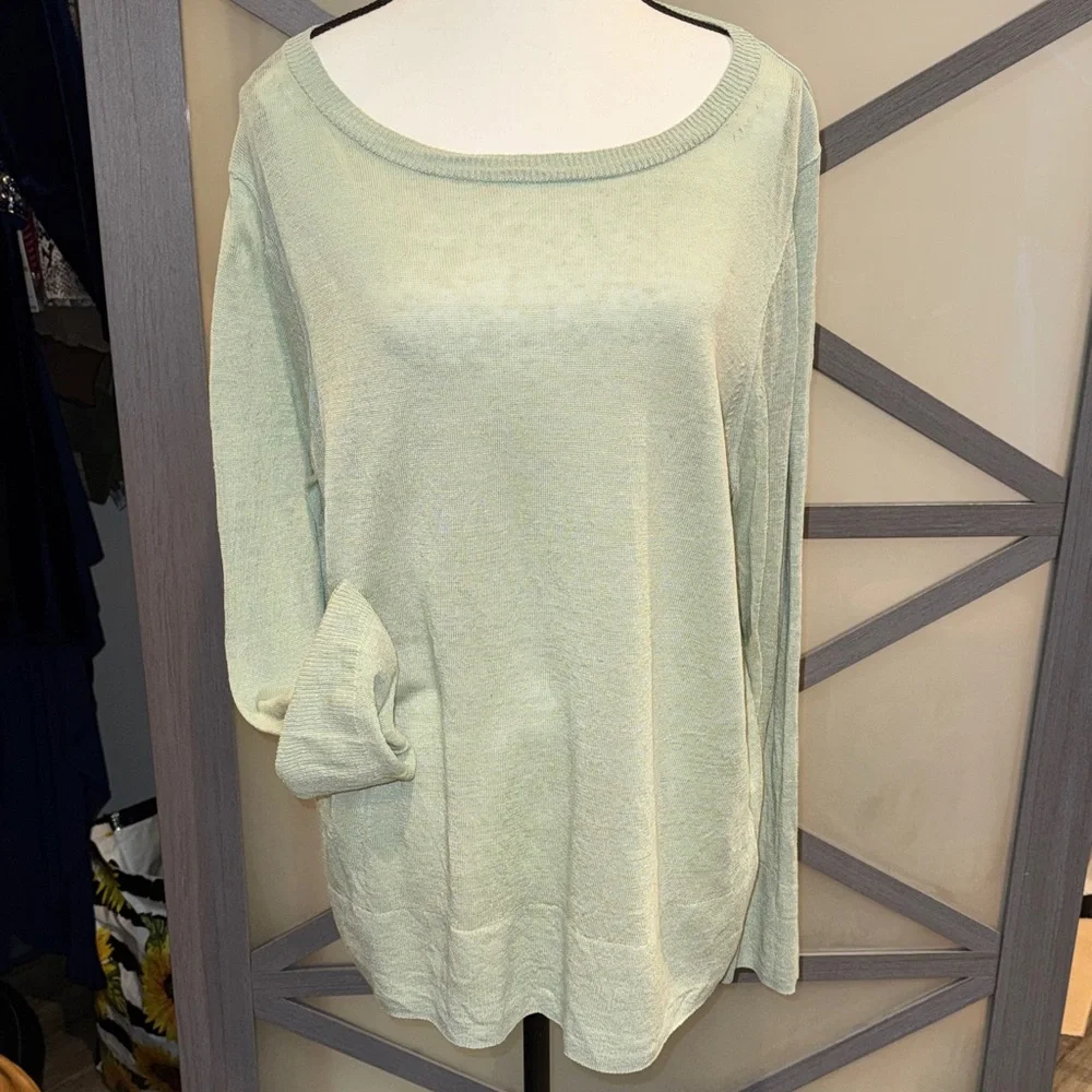 J. Crew Light Seafoam Green Long Sleeve Top
